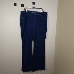 Old Navy High-Waisted Wow Flare Jeans Size 18 Tall Dark Wash